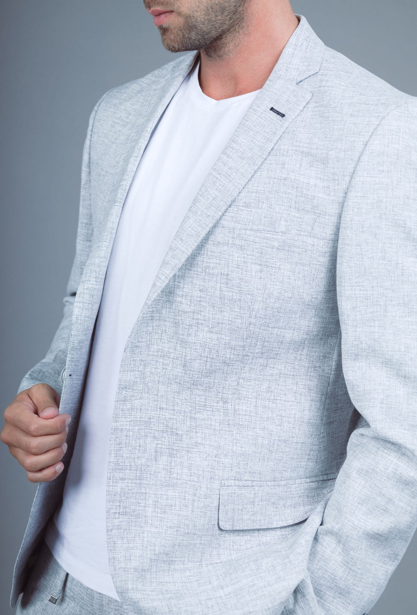 Costume Décontracté 2 Pièces Homme Gris