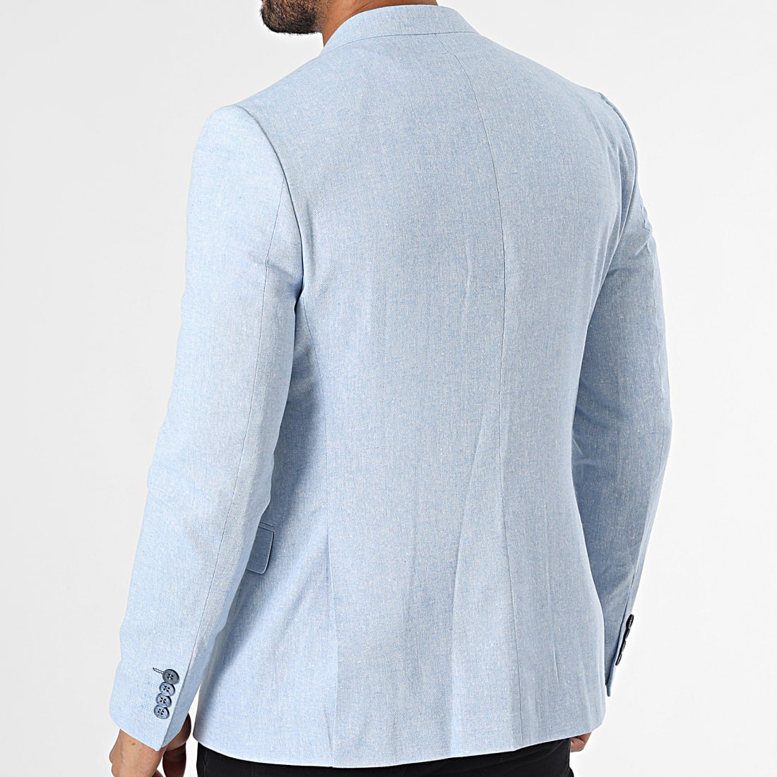 Blazer en lin homme Bleu Ciel