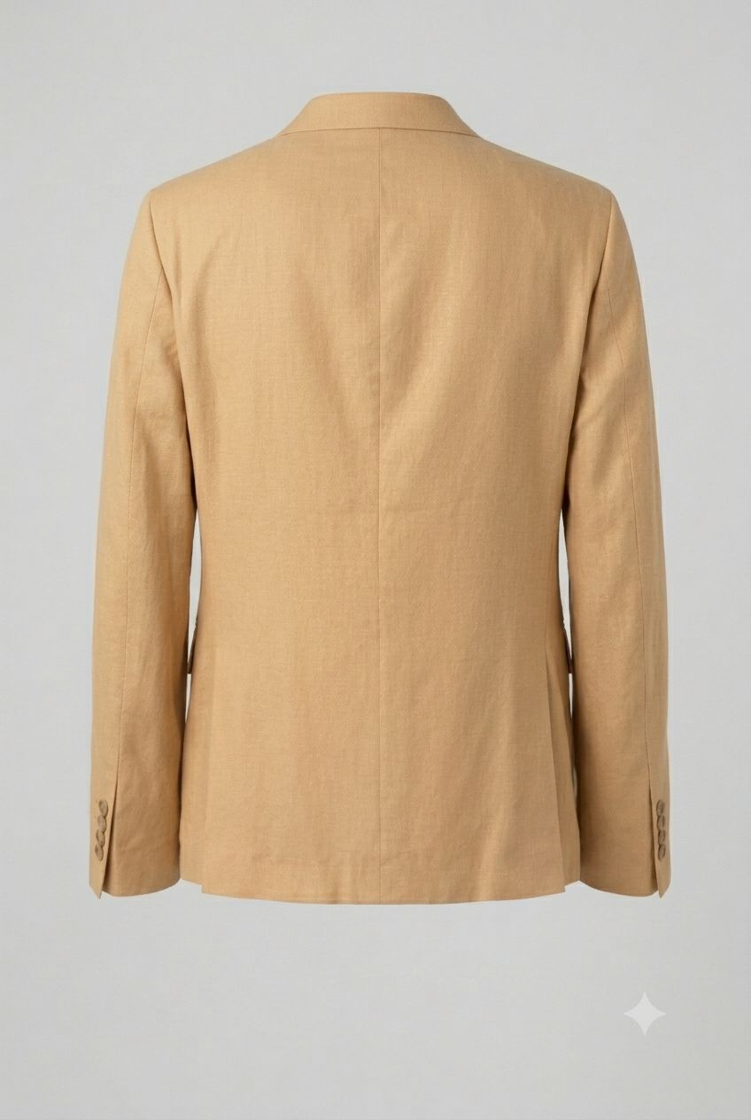 Blazer en lin camel clair