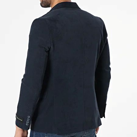 Blazer homme effet velours marine