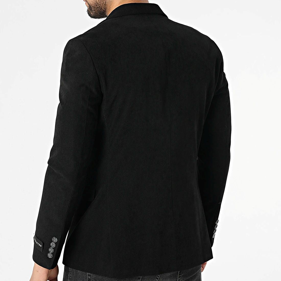 Blazer homme effet velours noir