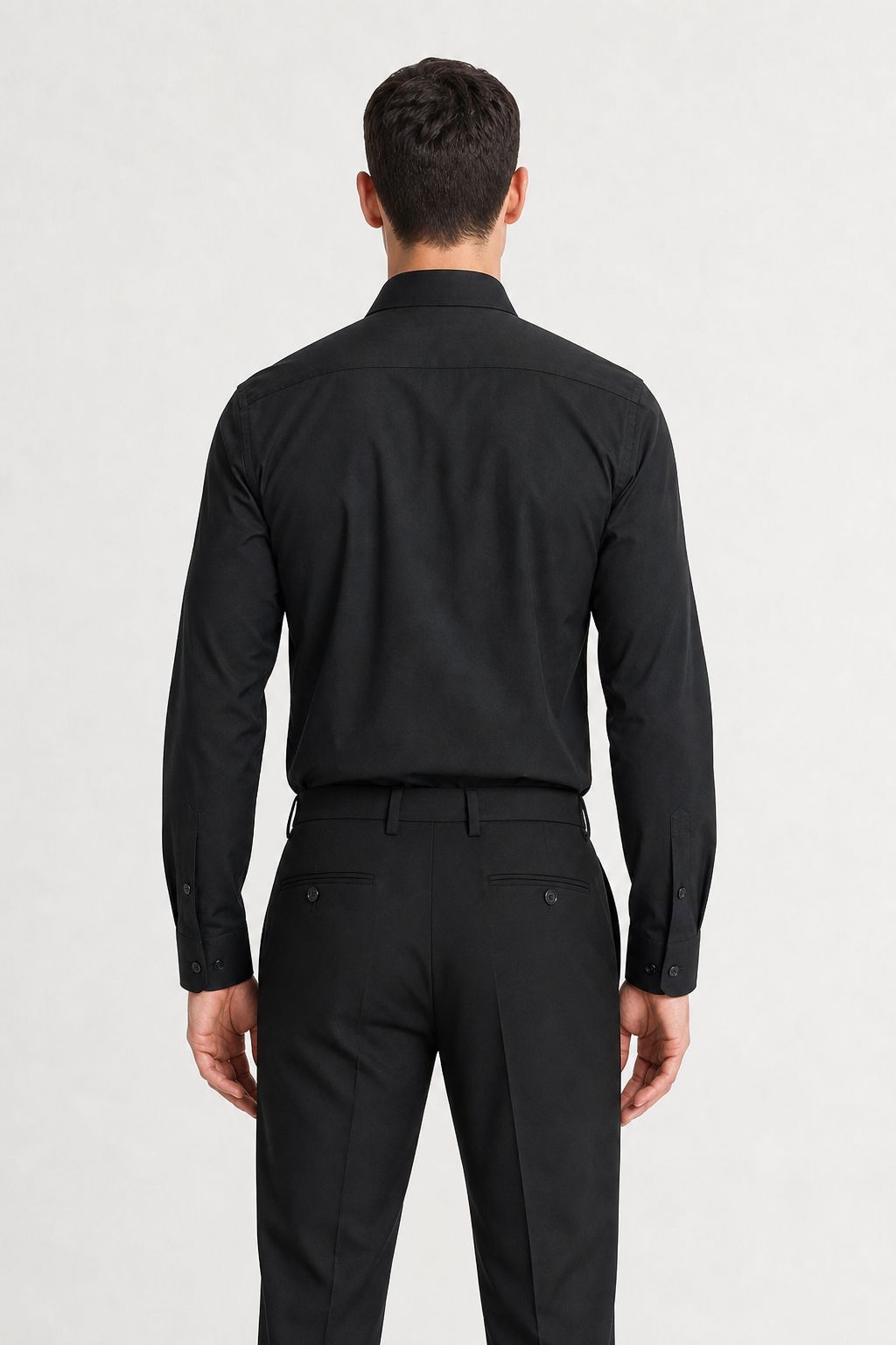 chemise coton homme noir Mackten