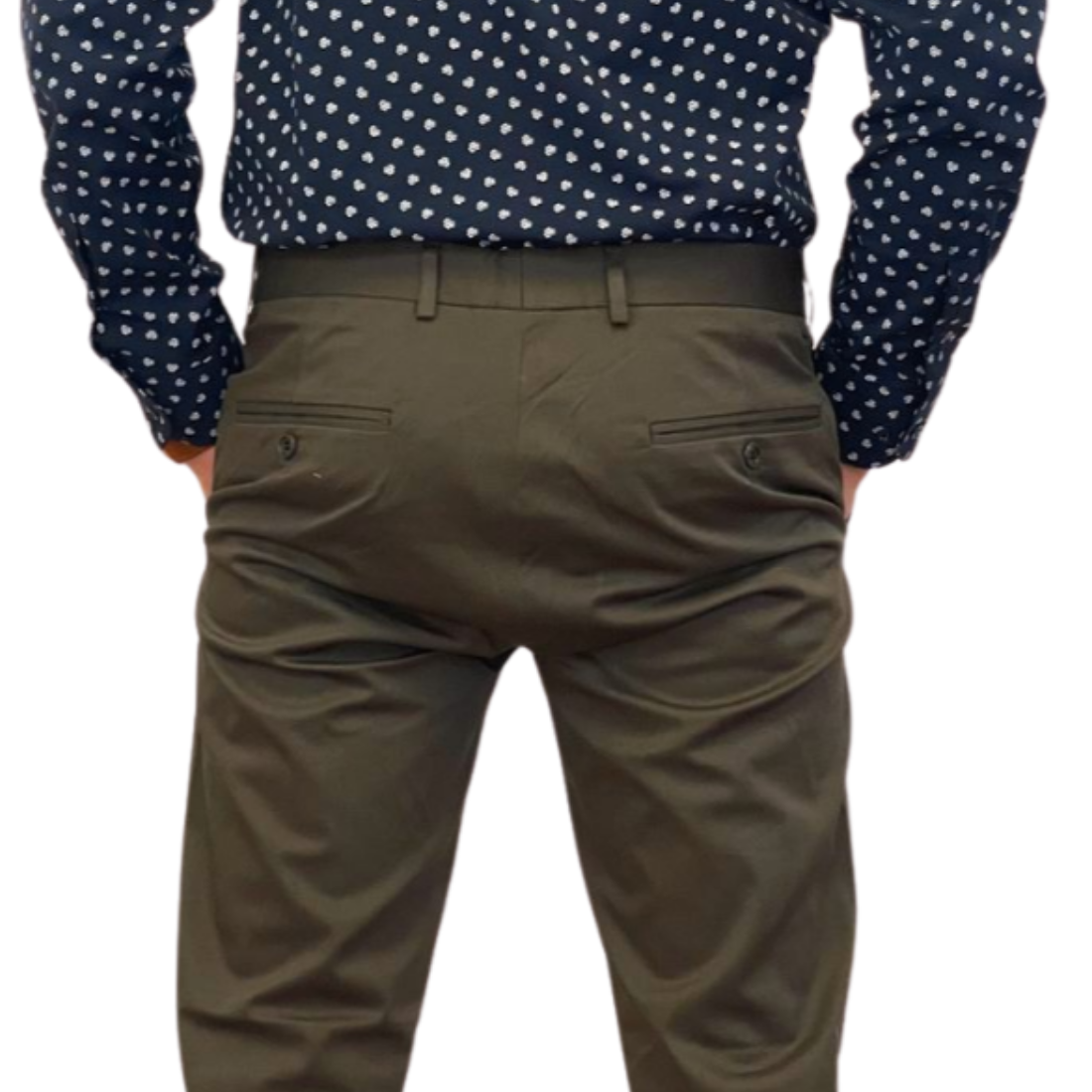 Pantalon Chino Slim Habillé Kaki