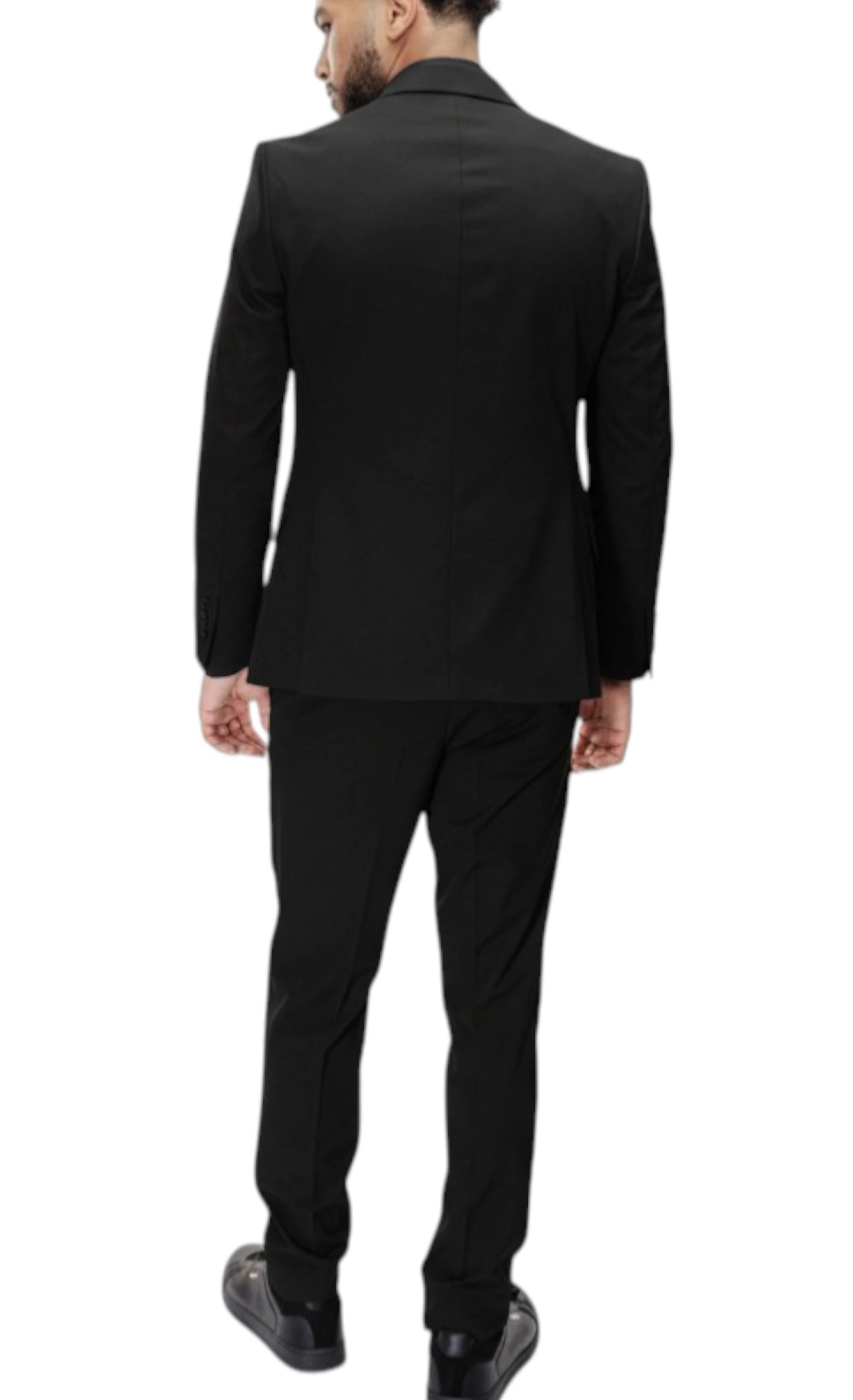 Costume homme 2 pcs noir bi stretch