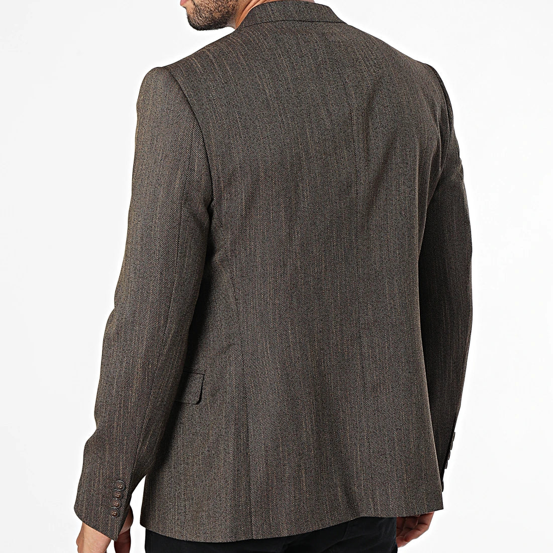 Blazer Homme Marron Texturé
