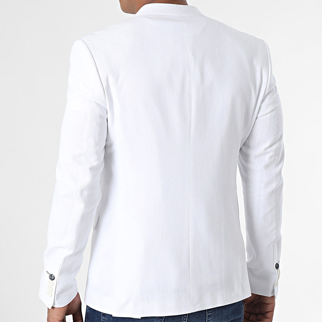 Blazer lin blanc Homme