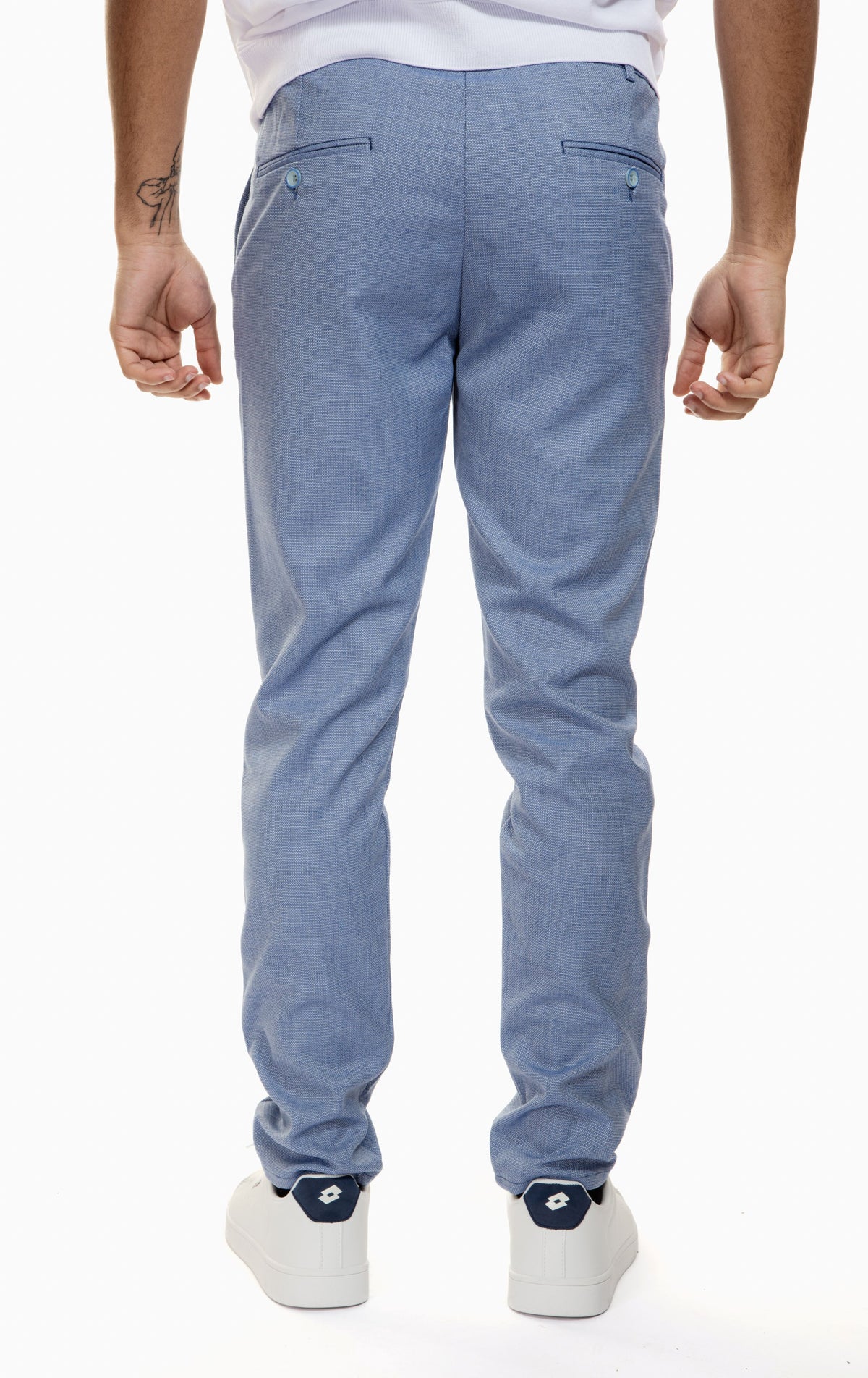 Pantalon homme bleu taille élastique