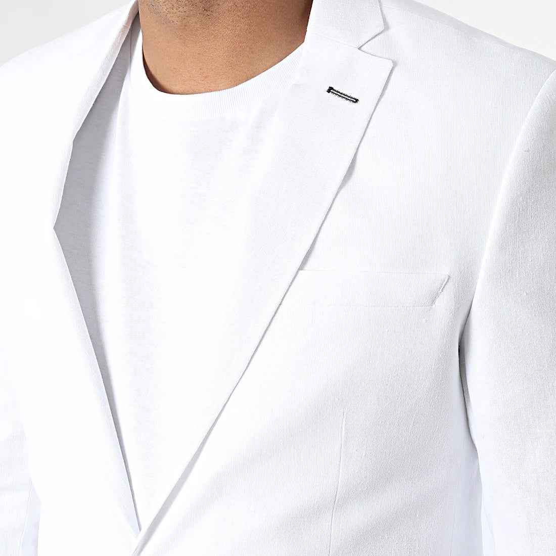 Blazer lin blanc Homme