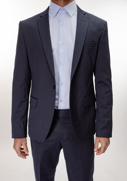 Costume homme 2 pcs marine Élasthanne