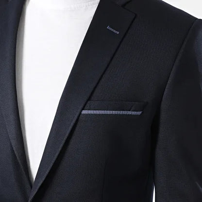 Blazer avec coudière bleu homme Mackten