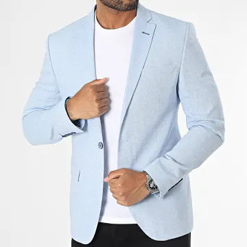 Blazer en lin homme Bleu Ciel
