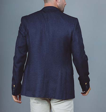 Blazer slim marine homme Mackten