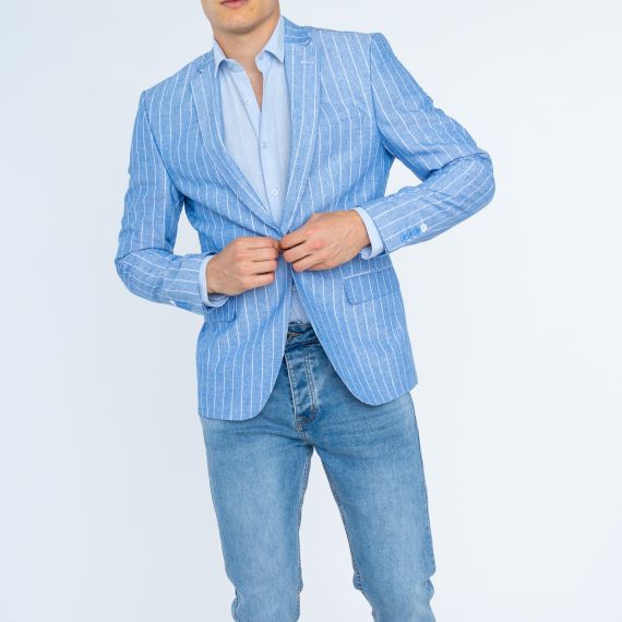 blazer en lin raye ciel Mackten