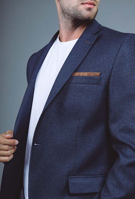 Veste de costume marine camel Mackten