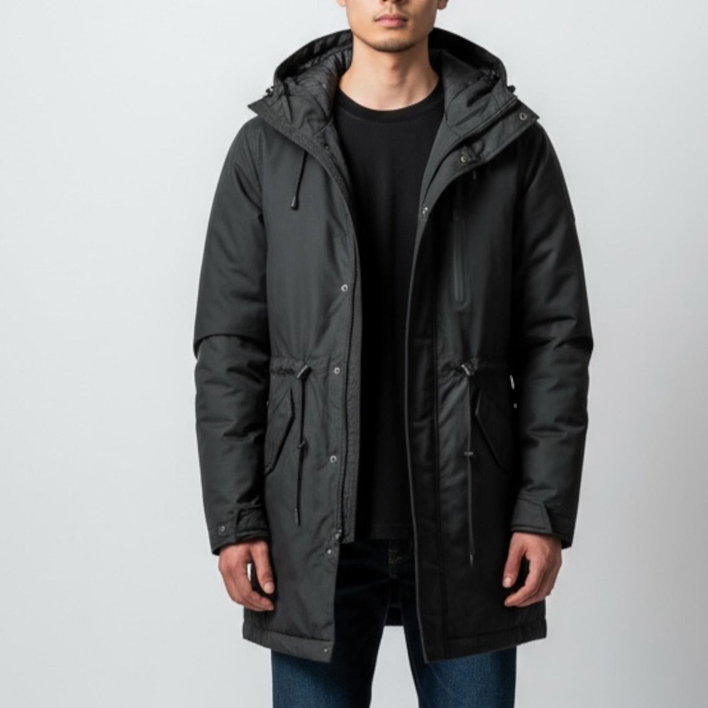 Parka homme noir chic