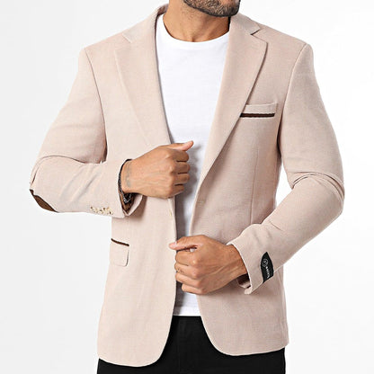 Blazer beige rosé homme Mackten