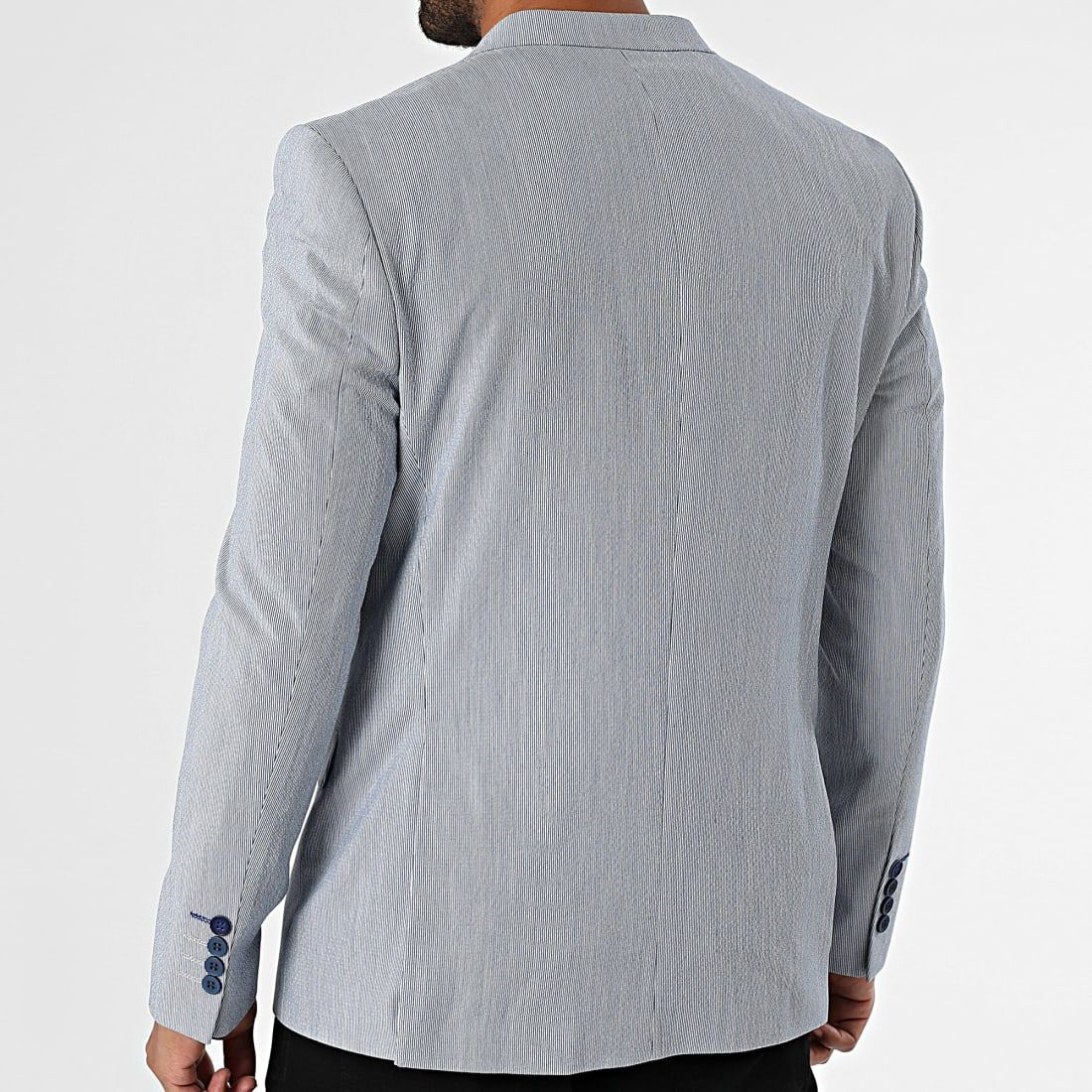 Blazer homme à fine rayure ciel