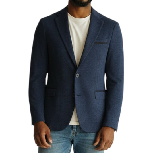 Blazer homme marine coudière noir