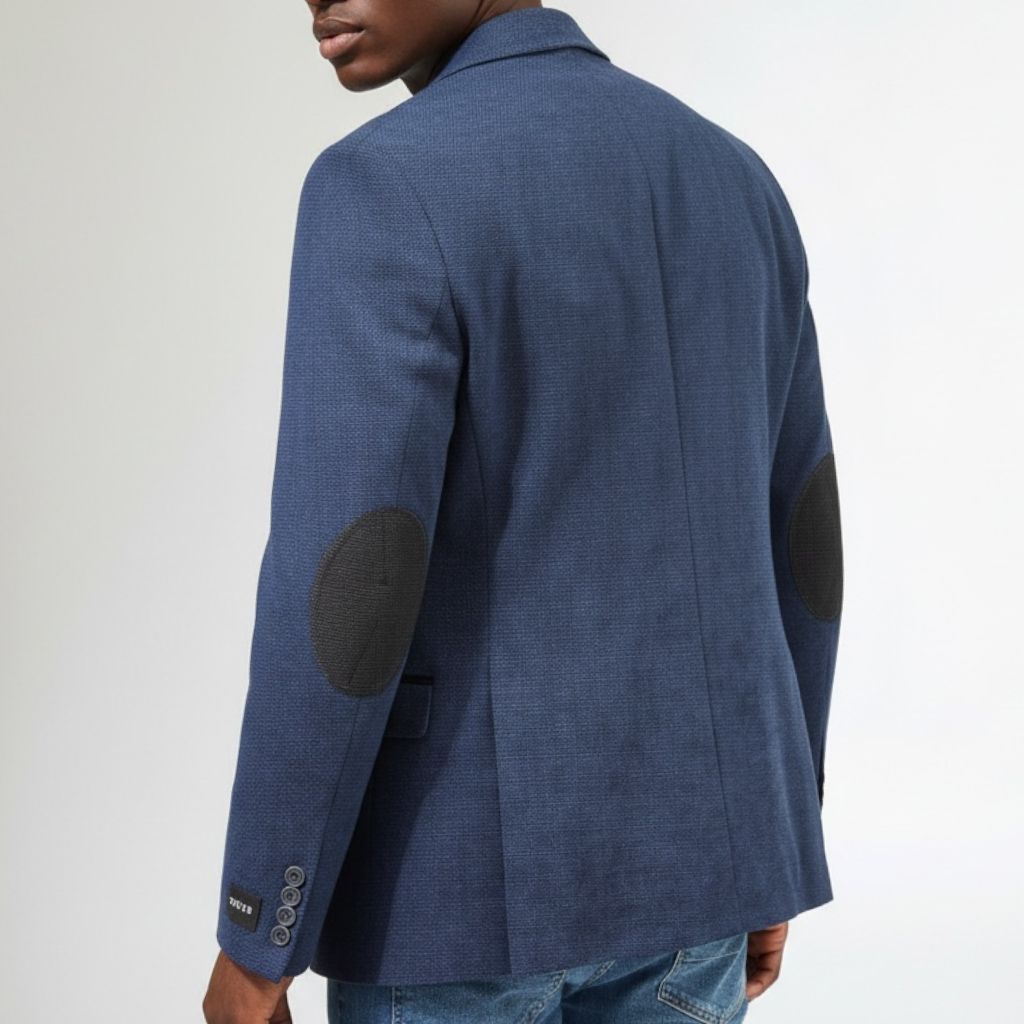Blazer homme marine coudière noir