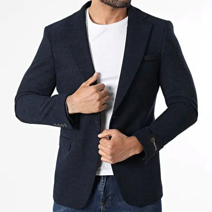 Blazer homme marine coudière noir