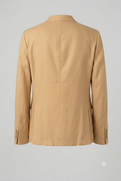 Blazer en lin camel clair