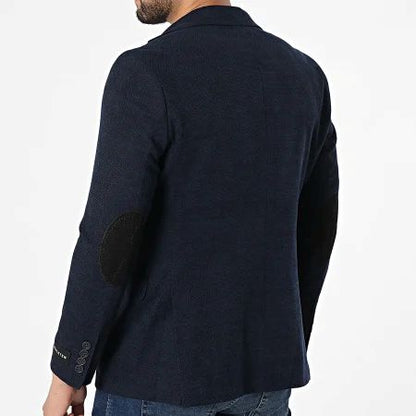 Blazer homme marine coudière noir