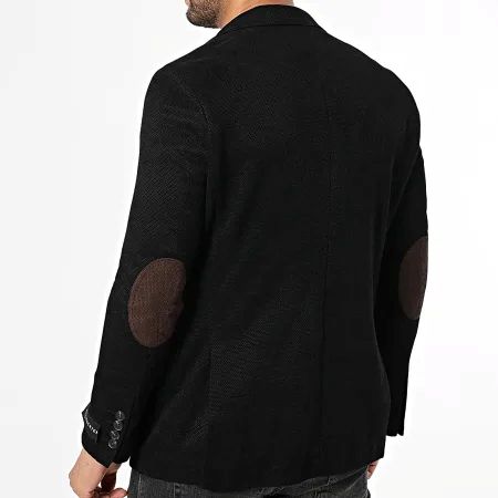 Blazer noir avec coudières choco