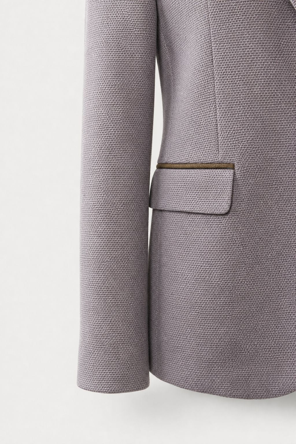 Blazer beige tissu texturé chenille Mackten