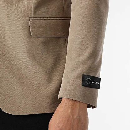 Blazer homme effet velours beige