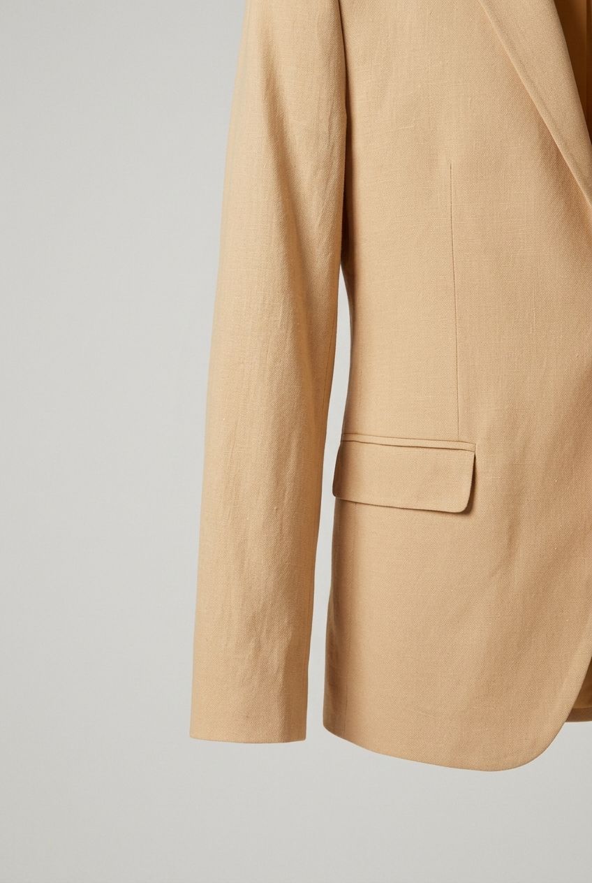 Blazer en lin camel clair