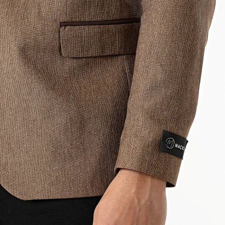 Blazer homme camel à coudières marron
