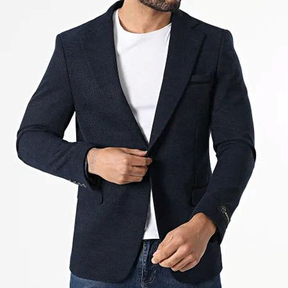 Blazer homme marine coudière noir
