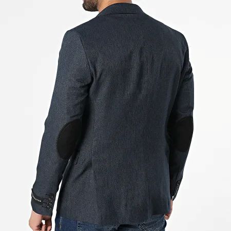 Blazer homme marine texturé