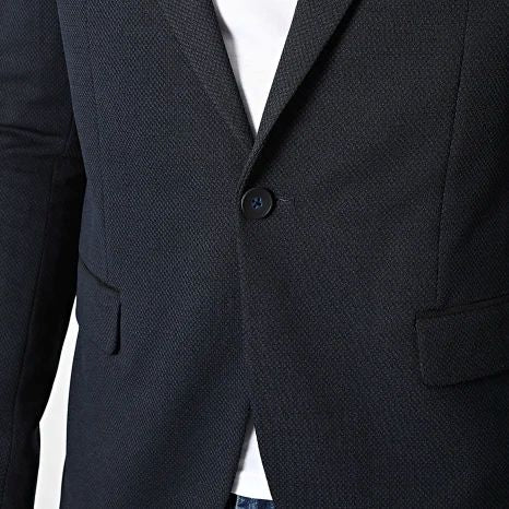 blazer marine coudiere noir homme Mackten