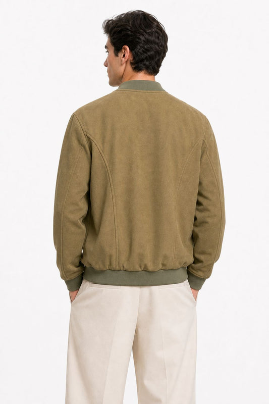 blouson en suedine olive pour homme Mackten