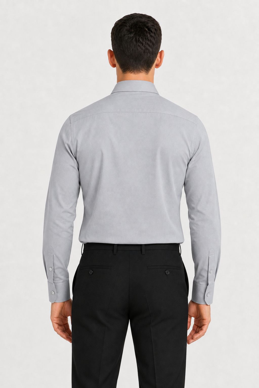 chemise chic grise homme coton Mackten