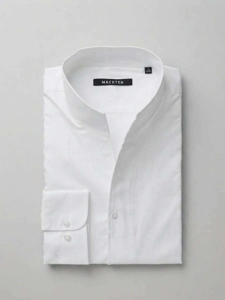 chemise col ouvert blanche Mackten