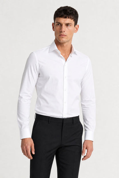 chemise blanche coton homme Mackten