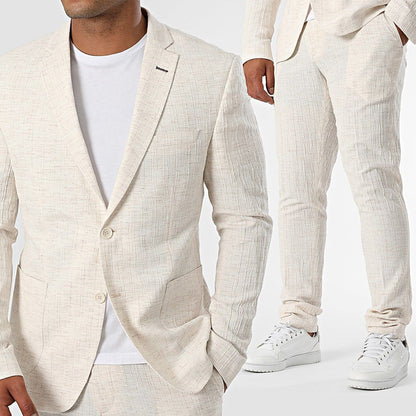 Costume homme 2 pieces beige