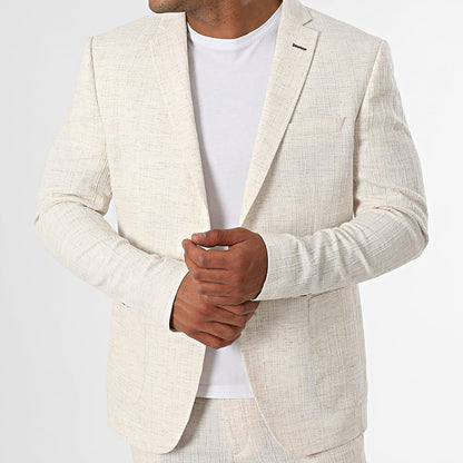 Costume homme 2 pieces beige