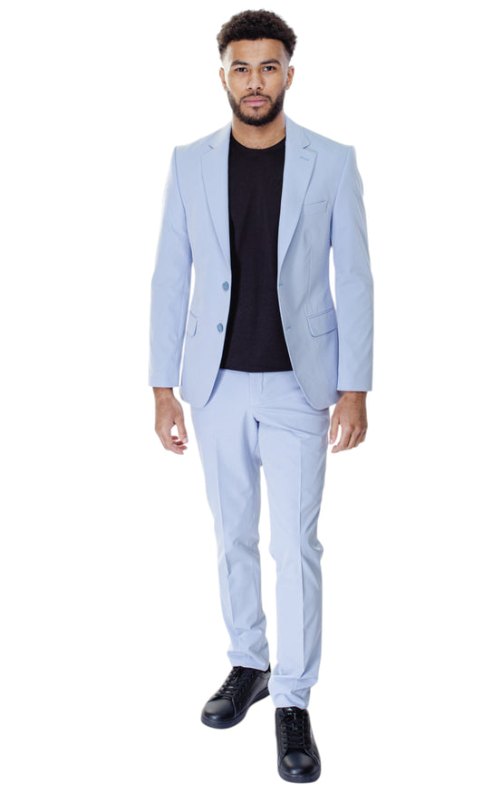 Costume homme 2 pcs bleu ciel bi stretch