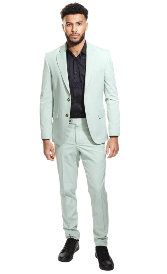 Costume homme 2 pcs vert menthe bi-stretch