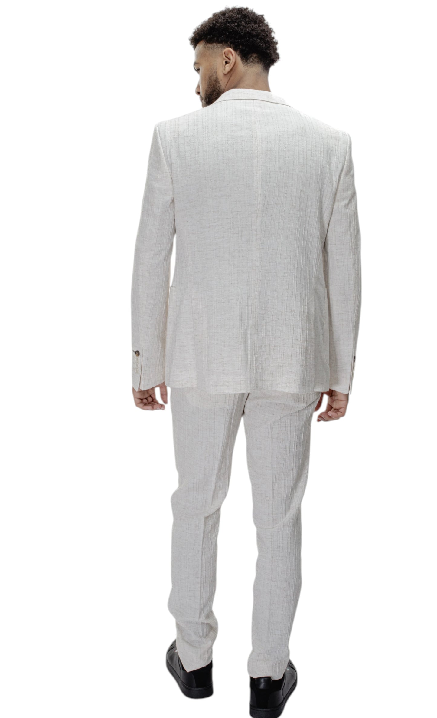 Costume homme 2 pieces beige en lin