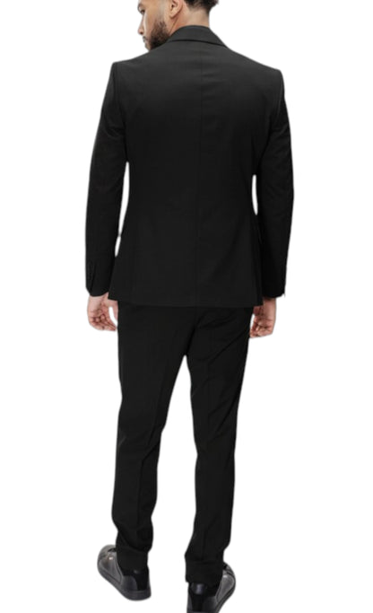 Costume homme 2 pcs noir bi stretch