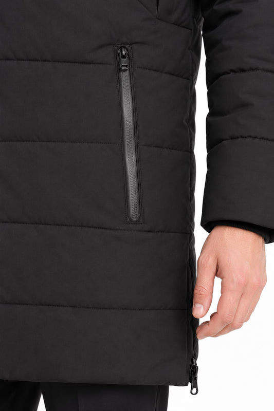 doudoune homme poche zippée noir Mackten