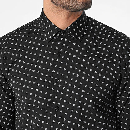 Chemise Imprimées Noir à Motifs