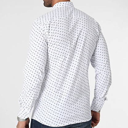 Chemise Imprimées Blanche à Motifs