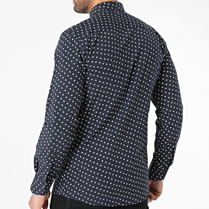 Chemise Imprimées Marine à Motifs