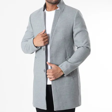 Manteaux homme gris petit col