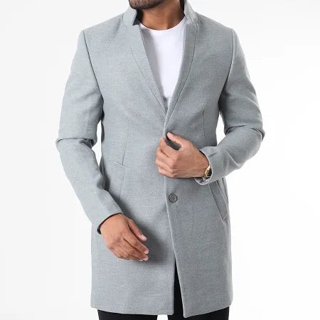 Manteaux homme gris petit col